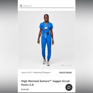 Royal Blue Figs Scrub Pants